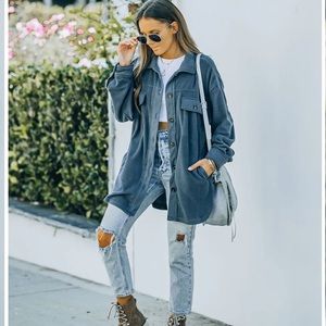 Vici grey shacket NWT